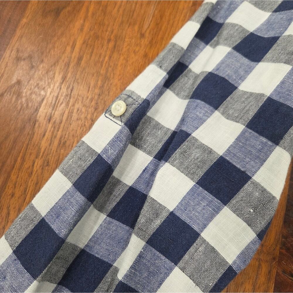 Baird MCnutt Linen Slim Fit Murano Checkered Men's Shirt Size XL - Picture 3 of 7